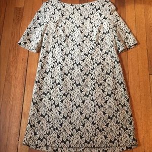 Flowered lace cocktail dress